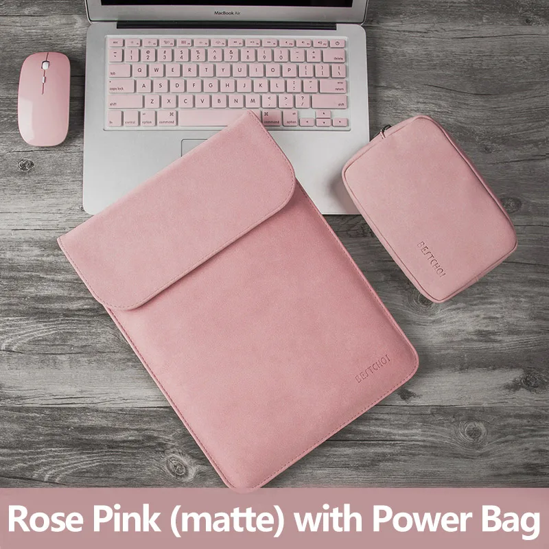 V Rose Pink Set 13,3 дюймов новая сумка для ноутбука Macbook air 13 рукав a1932 чехол для ноутбука funda Mac Pro 13 a1708 retina водонепроницаемый матовый чехол - Цвет: V Rose Pink Set