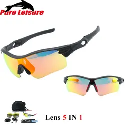 Pureleisure поляризационные 1 компл. 5 объектив очки за очки солнцезащитные очки Для мужчин поляризационные рыболовные Óculos Polorizado Pescar