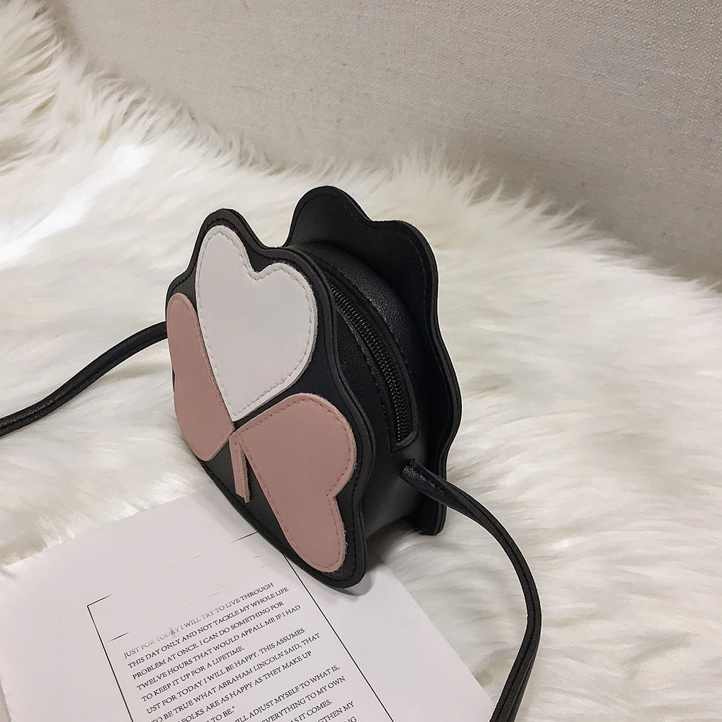 2019 Girl Backpacks Coin Purse Handbag Children Wallet Small Kids Shoulder Handbag Crossbody Purse Money Baby Heart Bags 823