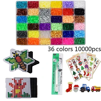 48 Colors Box Set Hama Beads 5mm DIY Toys Ironing Beads 5mm Educational Kids Diy Toys Fuse Beads Pegboard Sheets Free shipping 1