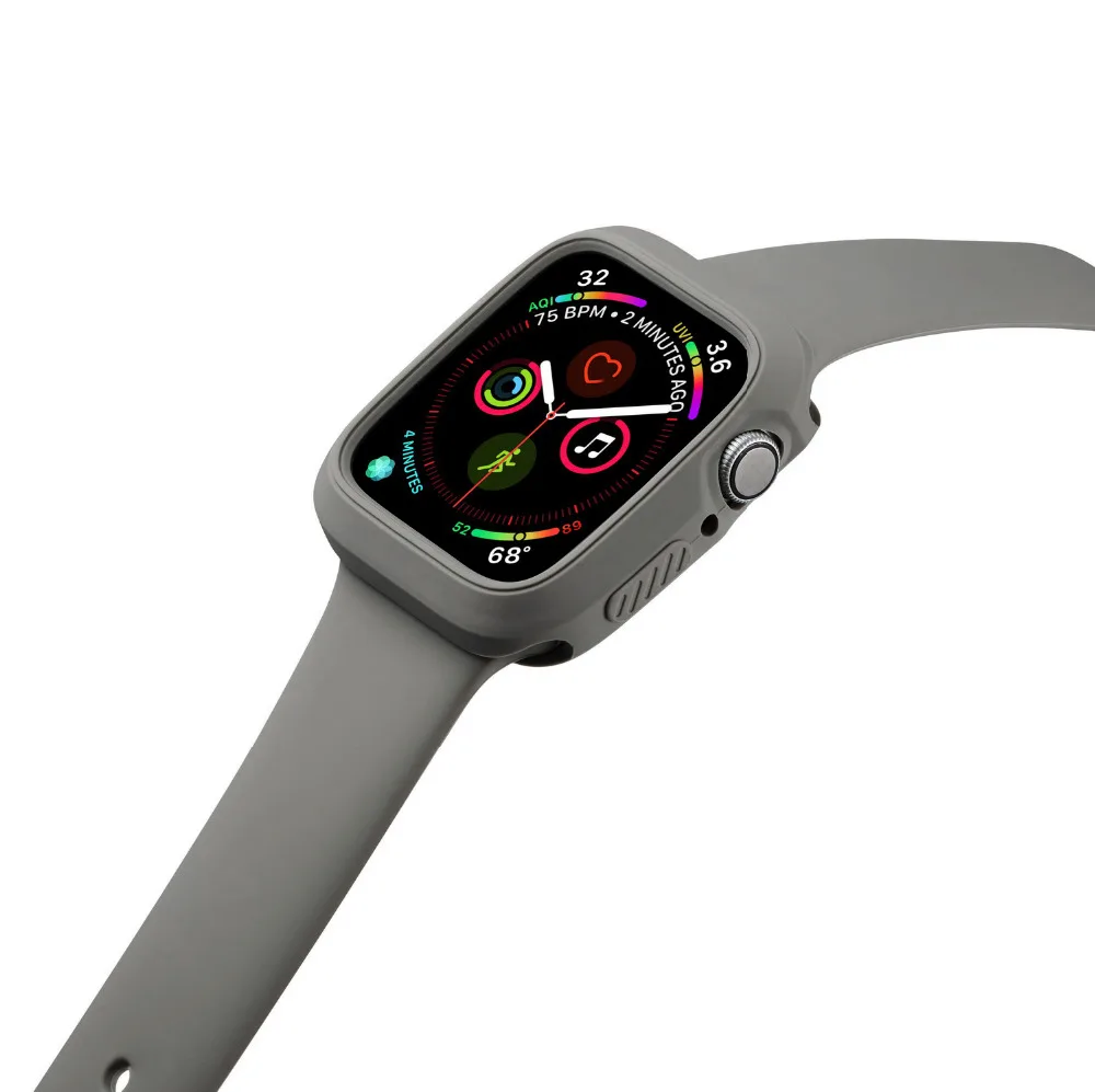 ProBefit Soft Silicone Bumper Watch Case+ WatchBand for Apple Watch 3 2 1 42MM 38MM Rubber Watch Strap for iWatch 5 4 40MM 44MM