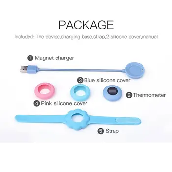 

Wireless Bluetooth Baby Thermometer Remote Infrared Children's LCD Watch Tools 23GB