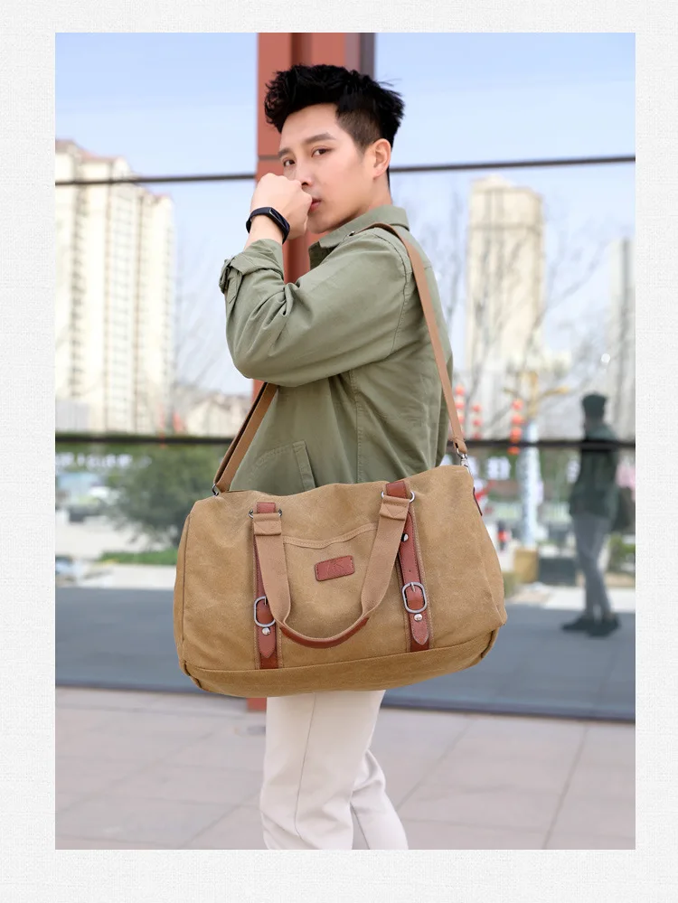 Sport Gym Bag For Fitness Men's Shoulder Bag Big Ladies Gym Yoga Bag Retro Canvas Travelbag Women Luxury Handbag Pu Belt Luggage