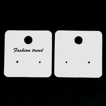 

Doreen Box 100 Sheets Paper Jewelry Display Card Square Black & White Light Coffee Message Pattern 40mm x 40mm