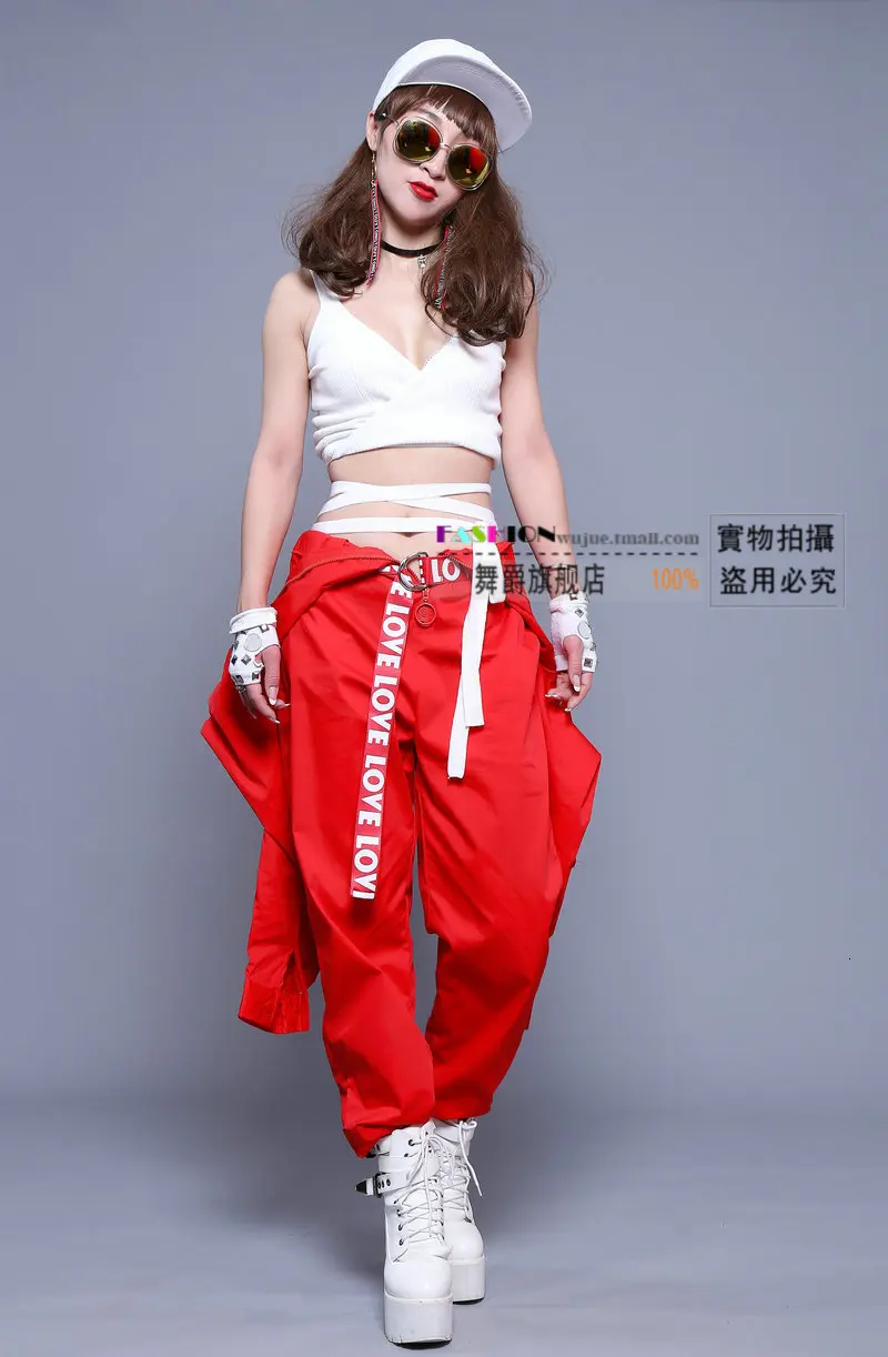 0110 штаны в стиле хип-хоп, женский комбинезон, комбинезоны, красные джоггеры, женские свободные уличные модные шаровары, комбинезон с поясом