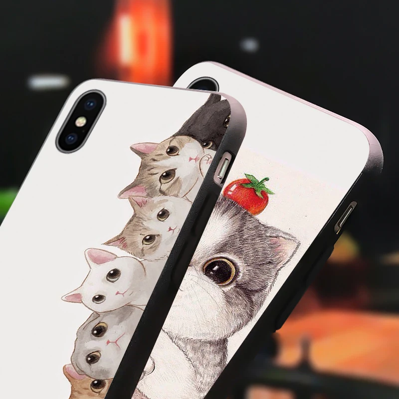 cat cartoon Cases for oppo R11 R15 R17 Pro A1K A5 2020 Reno Z 2 10X Realme 3 X Lite 5 Q XT X2 Ace K5 2Z 2F A9 cover para | Мобильные