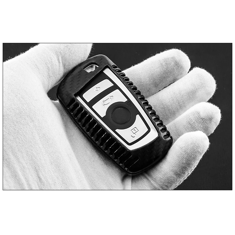 100% чехол для автомобильного ключа из углеродного волокна BMW F20 F21 F22 F23 F30 F31 F32 F33 F34 F36