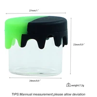 Glass Concentrate Jars with Silicone Lid, Wax Containers,  Multi Use Storage Box for Makeup Girls Gifts, 10Pcs, 6ml 2