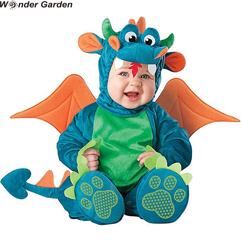 Wonder Garden Infant Babies Baby Dragon Costume Kid Halloween Party Costumi Cosplay Natale Purim Holiday Tuta