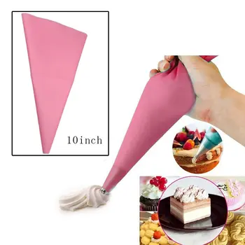 

1pc Confectionery Bag Silicone Icing Piping Cream Pastry Bag Nozzle DIY Cake Decorating Baking Decorating Tools For Cake Fondant