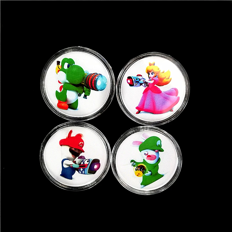 

Full Set 4Pcs Mario + Rabbids Kingdom Battle NFC Card Of Amiibo Collection Coin Tag NTAG215 For NS/Switch Zelda Splatoon Kart