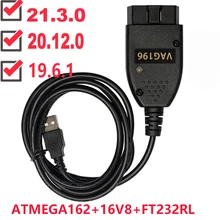Vag com 20.12.0 vagcom 21.3.0 hex pode interface usb para vw audi skoda seat vag 20.4.2 tcheco inglês atmega162 + 16v8 + ft232rl