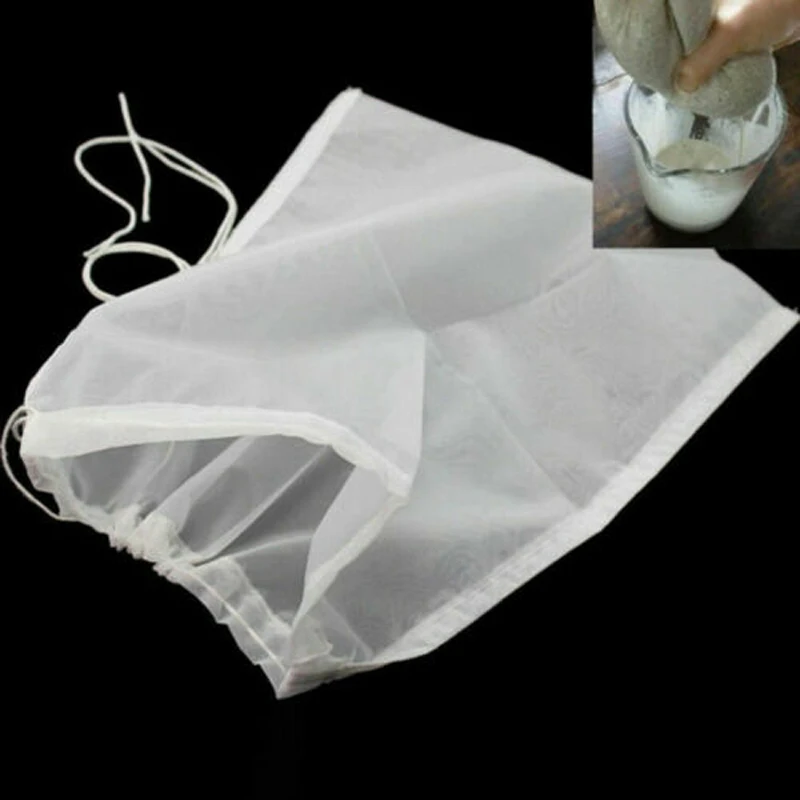 

Nylon Straining Bag Reusable Wine Strainer Bag Cheese Jelly Making Homebrew mesh tea filter