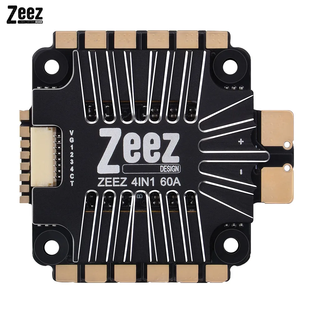 New style IN STOCK ZEEZ ESC 4in1 60A Built-in 35V 470uF Low ESR Capacitor for FPV RC Racing Drone parts | Игрушки и хобби