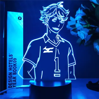 

Anime Haikyuu Led Night Light Shoyo Hinata Figure for Kids Bedroom Decor Nightlight Cool Manga Gadget Child Table Lamp