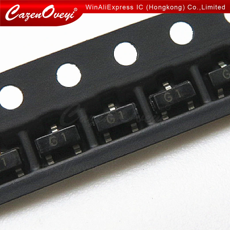 100 pçs/lote 2N5551 SOT23 MMBT5551 G1 SOT23 3 SMD Transistores