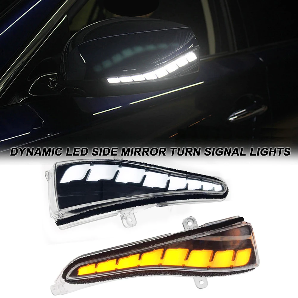 

2Pcs LED Sequential Blinker Side Mirror Turn Signal Light LED Dynamic Lights For Infiniti Q30 Q50 Q60 Q70 QX30 QX50 QX60 QX70