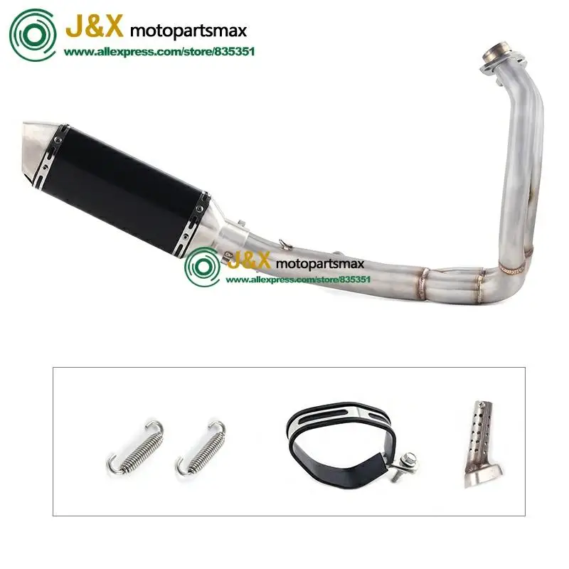 Полная система скольжения на для kawasaki ER6N ER6F NINJA650R 2012- Ninja650 Z650 полный глушитель выхлопной трубы мотоцикла среднего звенья трубы