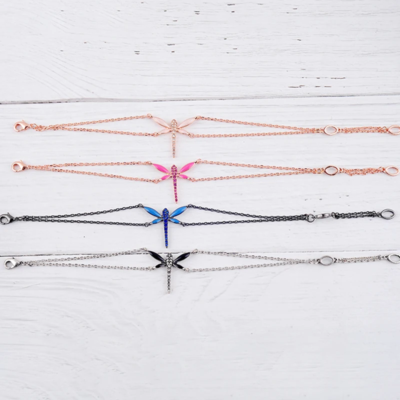 

New Arrival Romantic Fashion Multi-color Dragonfly Bracelet For Women Handmade Date Gift Jewelry Accessory