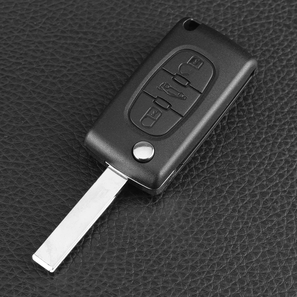 Брелок KEYYOU 10x3 кнопки чехол для автомобильного ключа Peugeot 207 208 307 308 408 Partner HU83 Blade