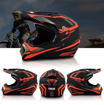 

VIRTUE + goggles + gloves motorcycle helmet off-road helmet men and women four seasons helmet locomotive full helmet b8