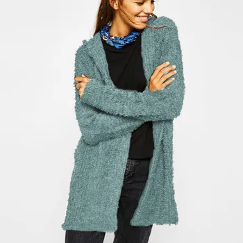 

Women Ladies Open Stitch Long Sleeve Loose Casual Mohair Knitted Sweater Jumper Cardigan Outwear Tops Autumn Hoodies Jacket Coat