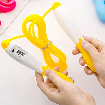 

Skipping Rope Jumping Exercise Fitness Adjustable Calorie Counter Display Medium Speed Practice Jump Rope