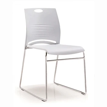 

Office Chair Training Simple Plastic Stackable Conference Back Negotiation Solid Steel Leg Compute