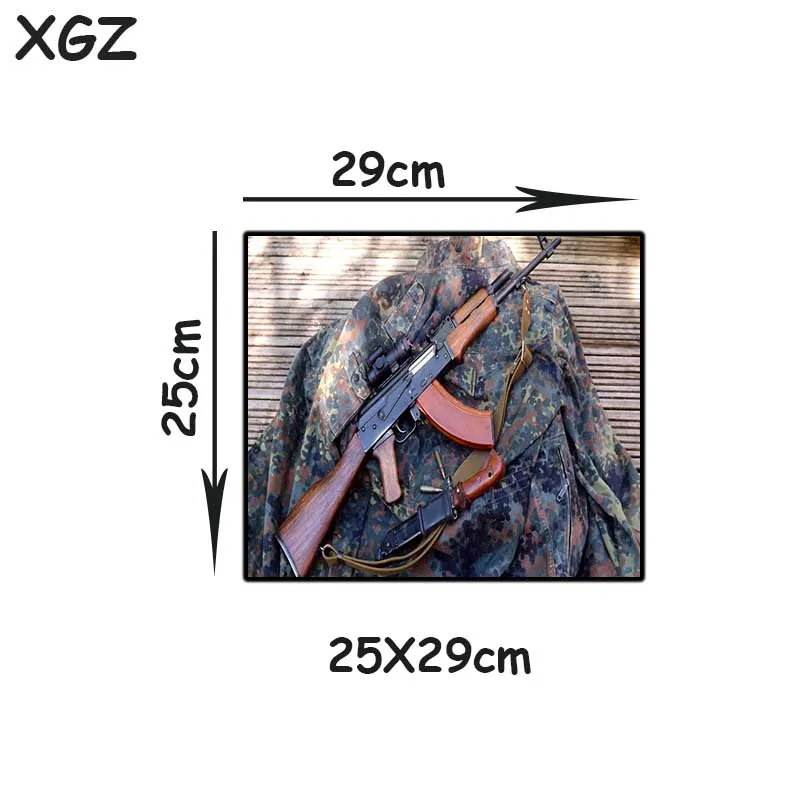 XGZ Large Mouse Pad Black Lock Edge Camouflage Ak Military Knife Custom Internet Cafe Computer Desk Mat Rubber Non-slip Coaster