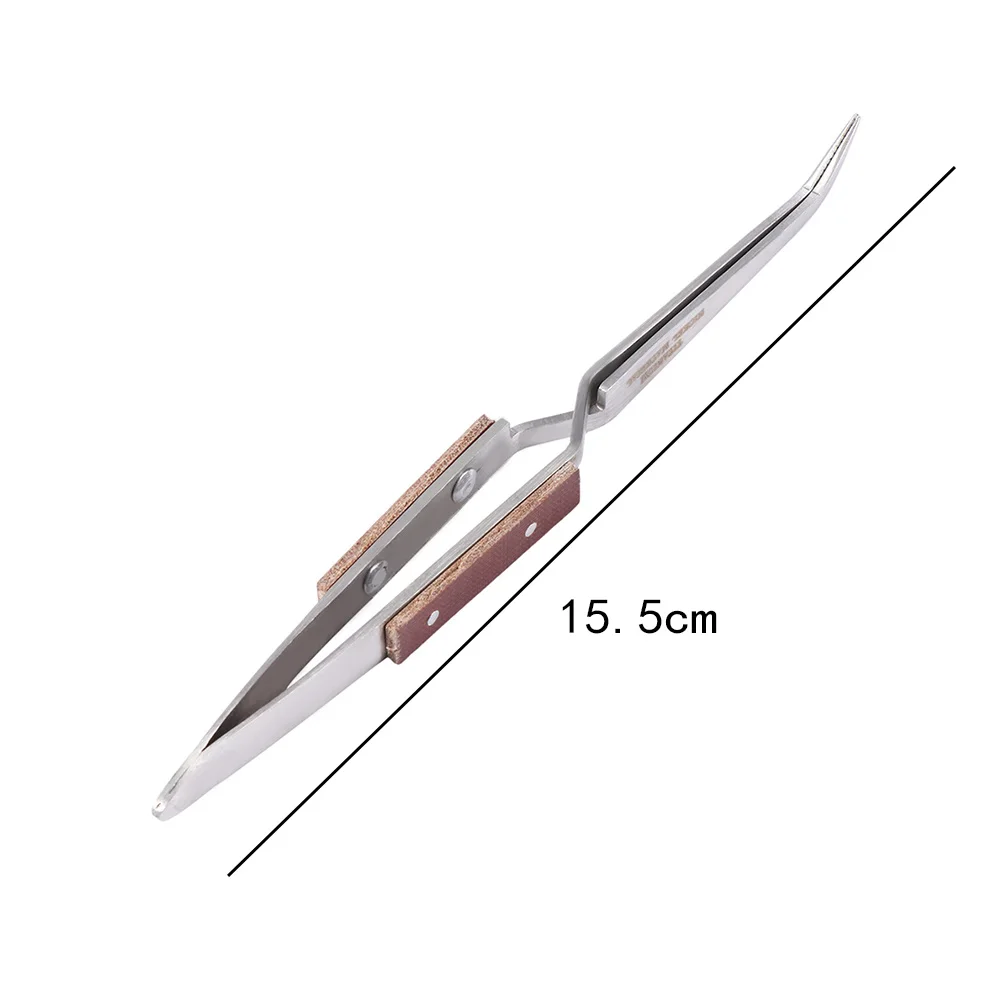 1 шт. нержавеющая сталь Изогнутый наконечник самоблокирующийся Пинцет крестообразный замок DIY инструмент для изготовления ювелирных изделий Аксессуары Высокое качество