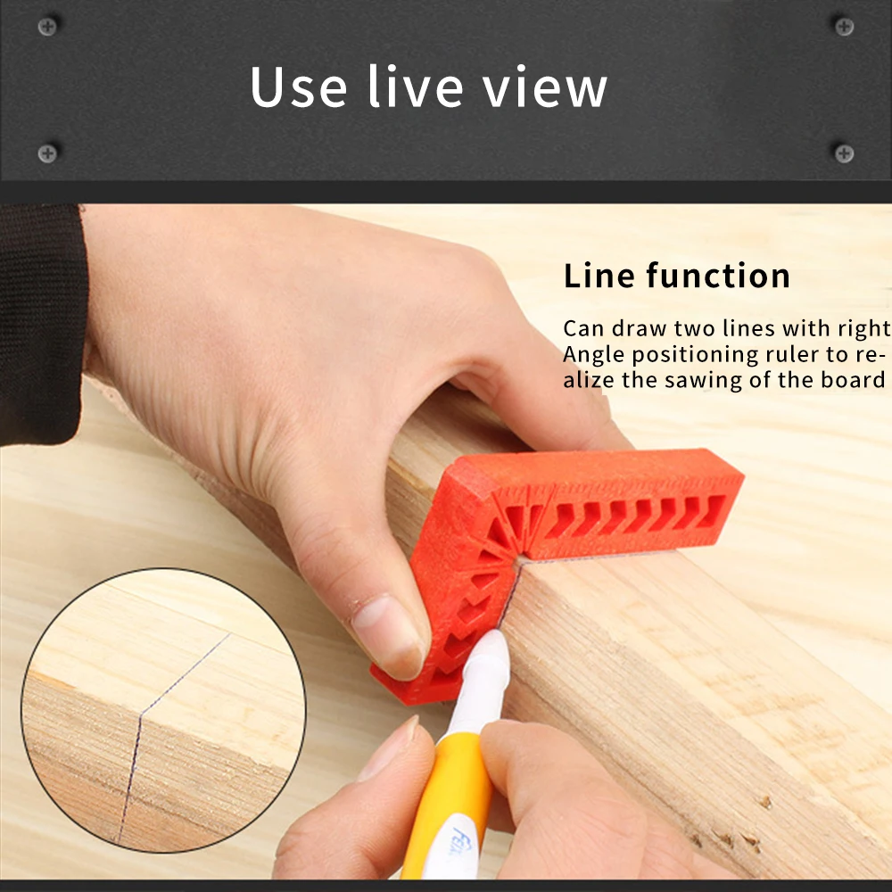 Пластиковая линейка под прямым углом 90 градусов 3 дюйма 4 дюйма 6 дюймов деревообрабатывающий инструмент дополнительный локатор угловой держатель детали ручного инструмента