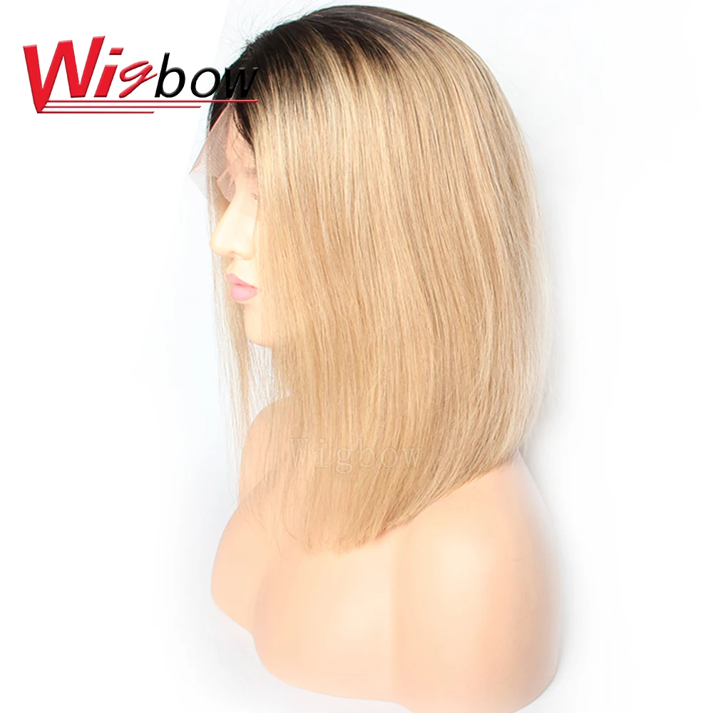 Парики Wigbow OneCut 1B/27 цветов 13х6 короткие передние парики Бразильские прямые