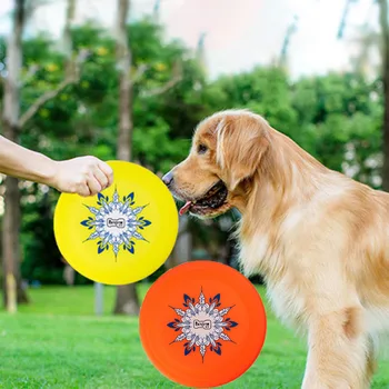 

Good Flightability Professional Training Flying Discs Dog Toy Interactive Floatable Safe Soft Rubber Fly Saucer For Large Dogs