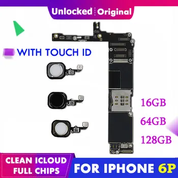 

For iPhone 6 Plus 5.5 Motherboard with / without Touch ID Unlock 6p Mainboard 6plus Logic Board iCloud Remove Unlocked 6plus IOS