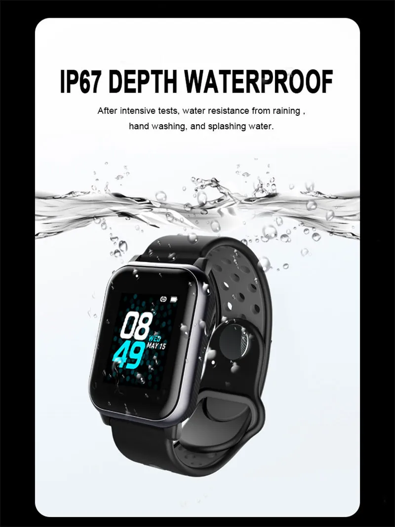 Спортивные часы VS F9 F8 B57 B58 будильник Шагомер трекер сна Bluetooth 4,0 для Android iOS smartwatch Браслет