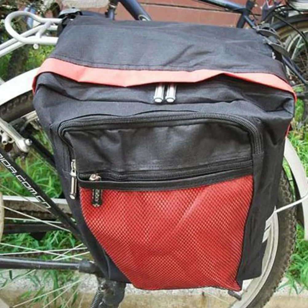 Bicycle Rear Shelf Frame Bag Saddle Bag Container Large Capacity Double Bag For Storage