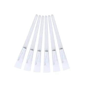 

6pcs Practical Face Mask Brush Transparent Crystal Rod Facial Mask Brushes for Women Girls (Silver, White Brush)