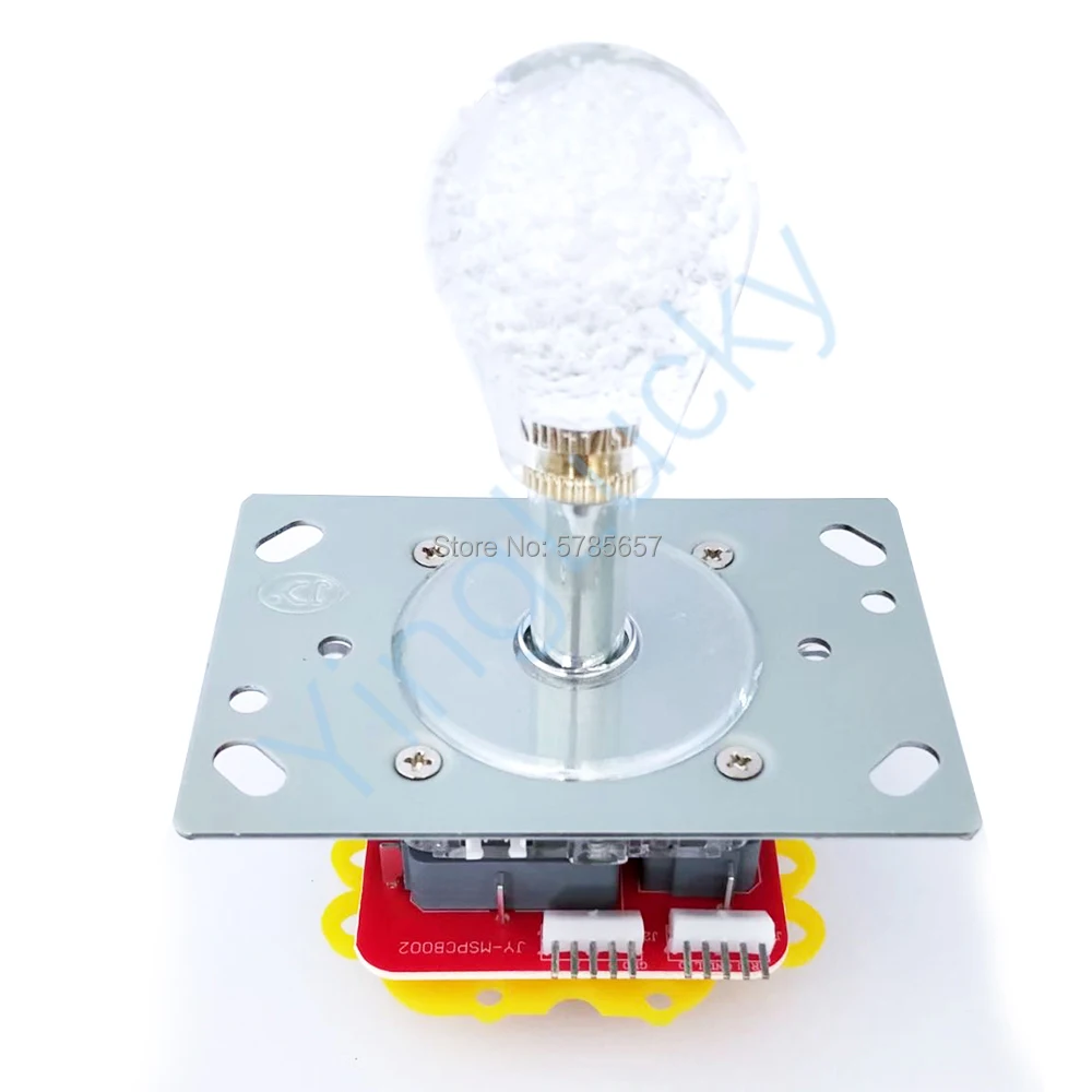 LED 조명 아케이드 조이스틱, 듀얼 플러그, 다채로운, 5 핀, 12V, 낚시 게임 장난기에 적합, 크레인, 클로 머신, 2 개