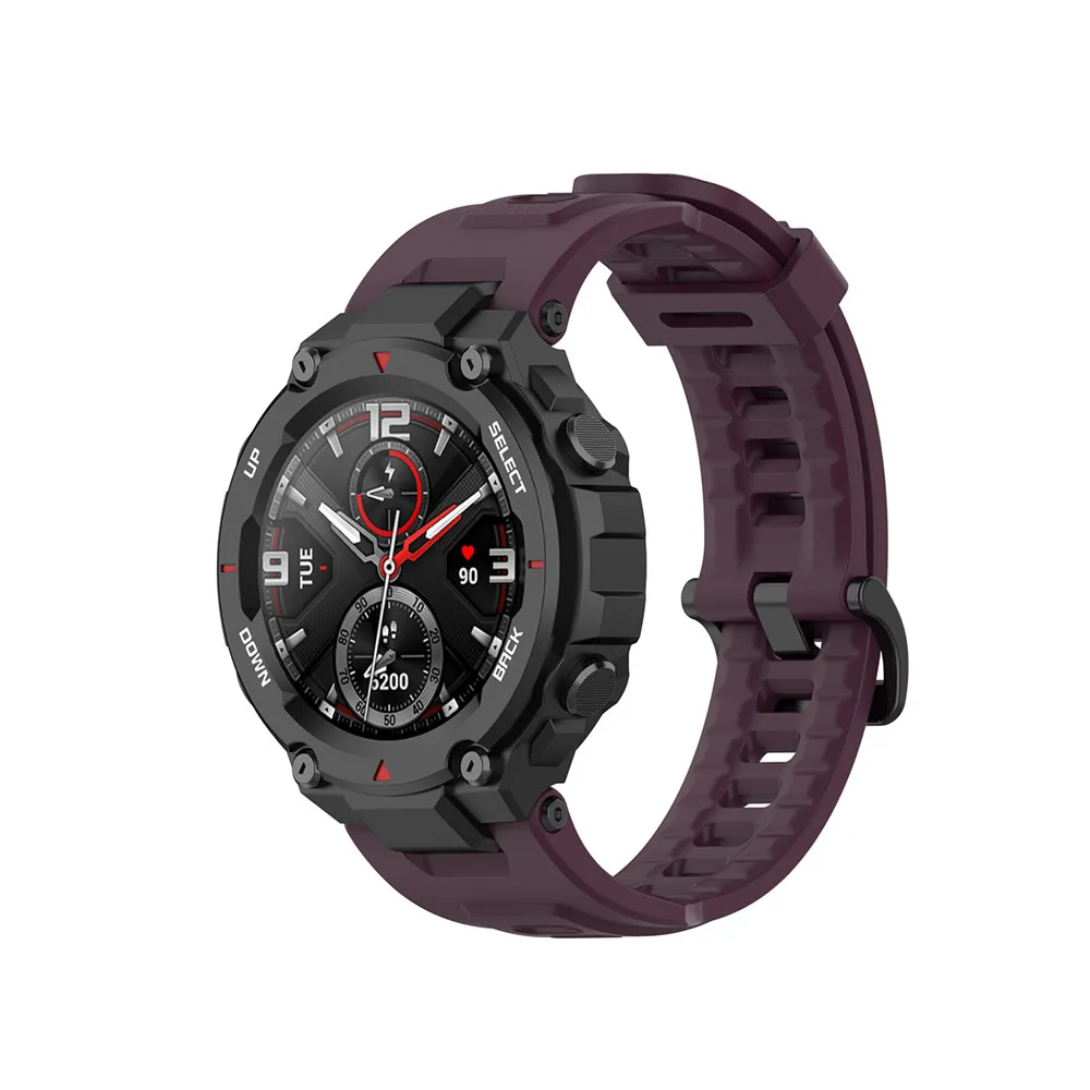 Ремешок силиконовый для смарт часов Amazfit T Rex сменный Браслет наручных аксессуары