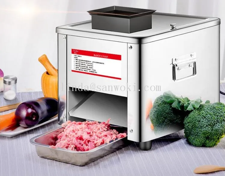 Автоматическая электрическая мясорубка для резки мяса и овощей, мясорубка для резки мяса, резак из нержавеющей стали, машина для нарезки мяса 220 В