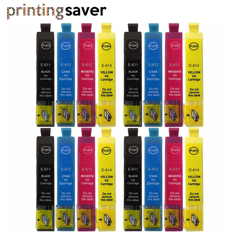 16x T0611 T0612 T0613 T0614 совместимые картриджи для принтеров Epson Stylus D68 D68PE D88 D88plus DX3800 DX3850
