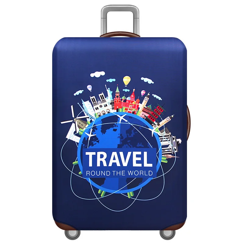 SEREQI New style World Map Design Luggage Protective Cover Travel Suitcase Elastic Dust Cover For18 to 32Inch Travel Accessories - Цвет: 13 Luggage cover