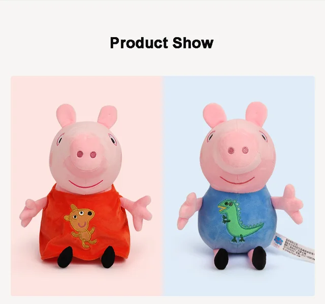 19cm Peppa Pig George Animal Plush Toys Cartoon