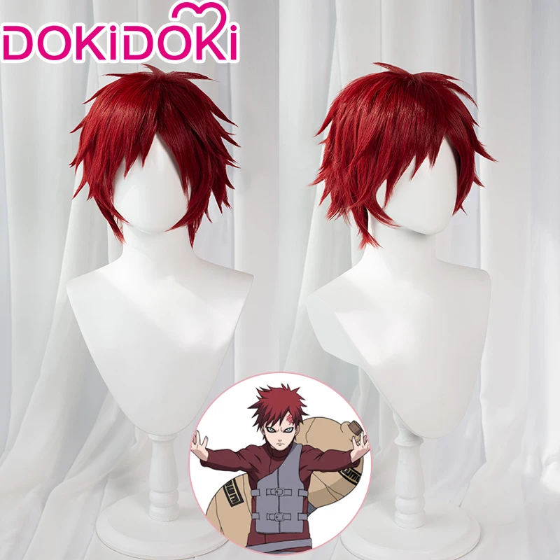 DokiDoki Аниме Косплей Гаара парик красный волосы |