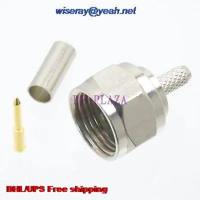 

DHL/EMS 500pcs Connector F TV male plug crimp RG174 RG316 LMR100 cable Straight -A3