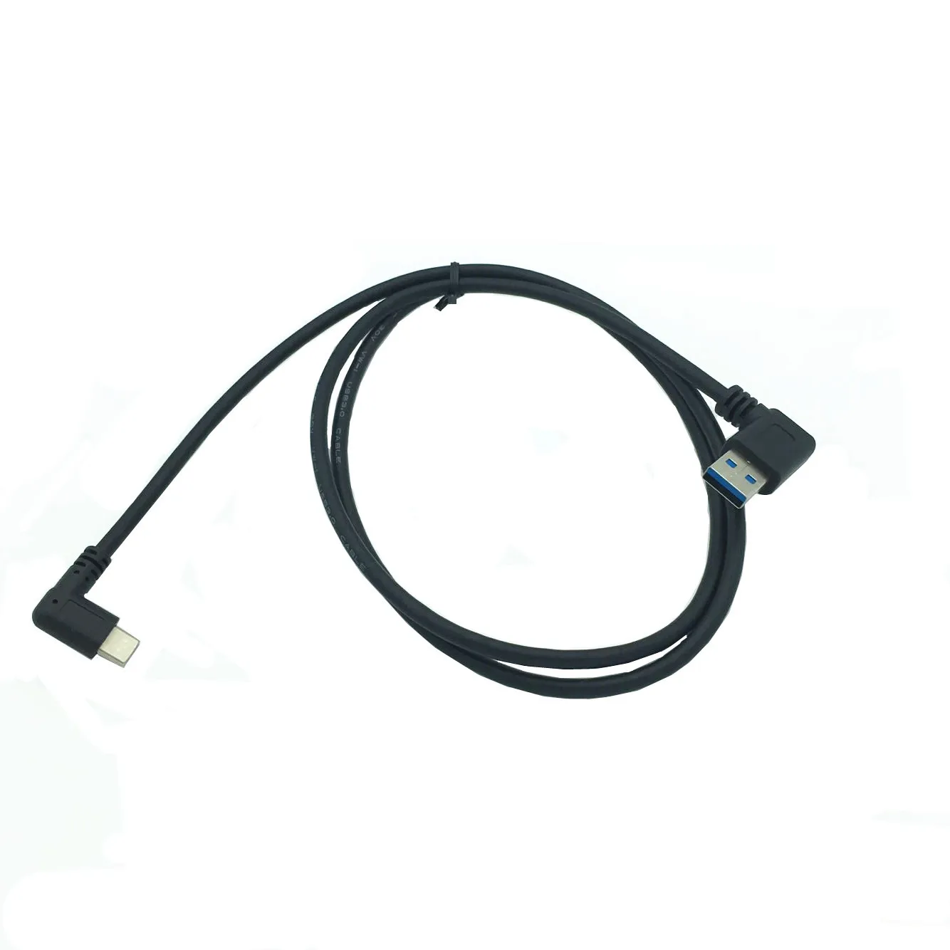 90 градусов левый угол USB 3,0(тип-a) штекер USB3.1(тип-c) Мужской USB синхронизация данных и зарядный кабель Разъем(черный