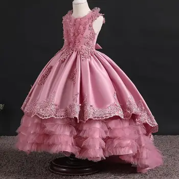 

Trailing Dress for Girls First Communion Vestidos Teens Prom Princess Lace Dress Beading Birthday Party Dresses J830