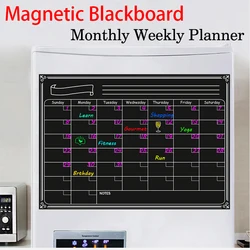 Tableau noir magnétique pour réfrigérateur, taille A3, autocollant pour enfants, tableau effaçable à sec pour Table, calendrier, semaine, mois, calendrier, Message 