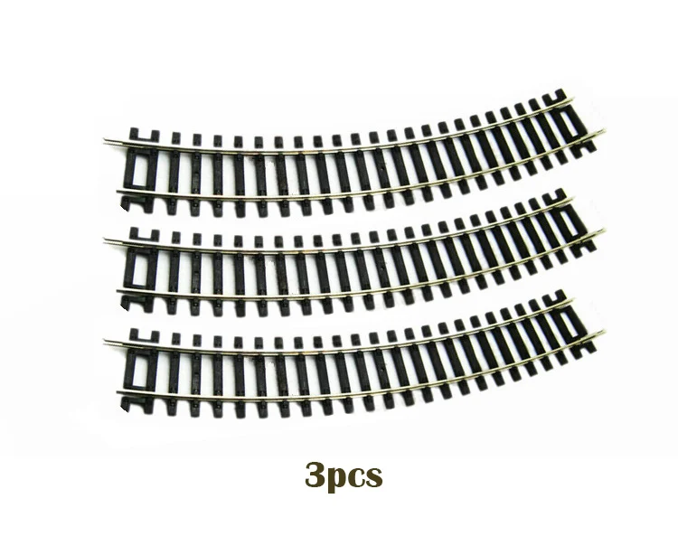 3PCS Миниатюрная модель 1: 87 R1 изогнутые рельсы 55211(30 °) модель гусеницы материал поезда песочного стола - Цвет: 3PCS