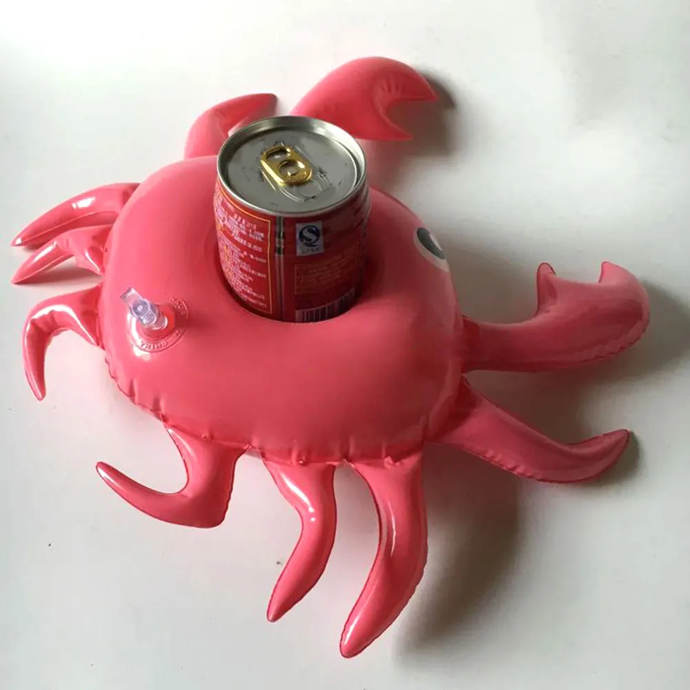 Подстаканник, держатель для напитков, надувной подстаканник, краб, украшение, розовый, красный, милый, экономичный, удобный, экономичный, летний